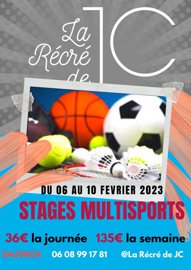 stage multisports vacances février 2023